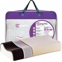 Подушка двухслойная (карбоновый слой с ионами серебра) CO-04-NO.2 валики 12 и 10 см "Ttoman"  Подушка двухслойная (карбоновый слой с ионами серебра) CO-04-NO.2 валики 12 и 10 см "Ttoman"